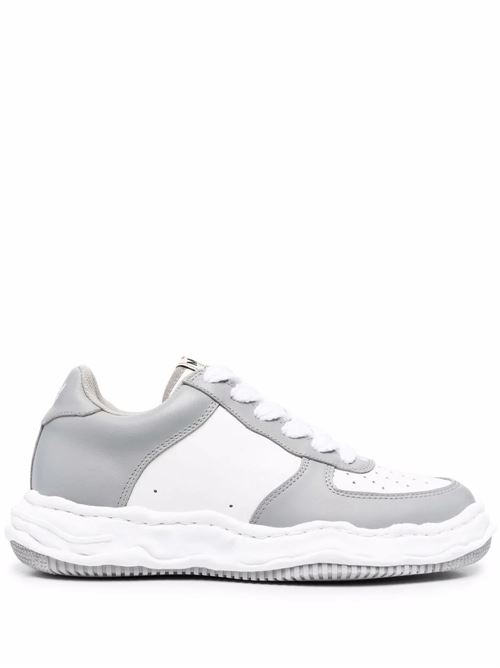 White/grey leather Wayne chunky sneakers Mihara Yasuhiro | A08FW706GRY/WHT